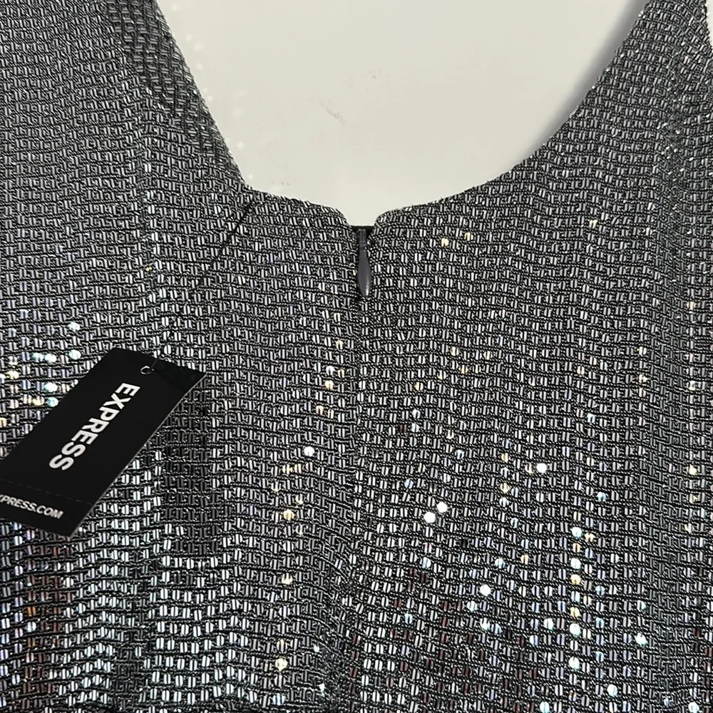 Express Women’s Silver Sparkle Dress - Size XS